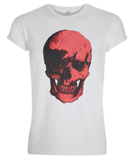 Men's Red Skull Rolled Sleeves Tee by Robert Bowen - Robert Bowen Tees